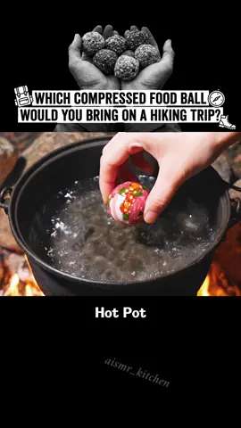Which Compressed food ball would you bring on a hiking trip?#fyp #asmr #sastisfying #relaxing #soothing 