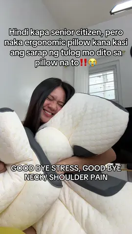 Pillow na talagang mapapasarap ang tulog mo, no stress/no neck and shoulder pain!!! #ergonomicpillow #ergonomicmemoryfoampillow #insomnia #seniorcitizen #tiktokfinds 
