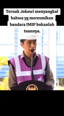Ternak Jokowi menyangkal bahwa yg meresmikan bandara IMIP bukanlah tuannya.