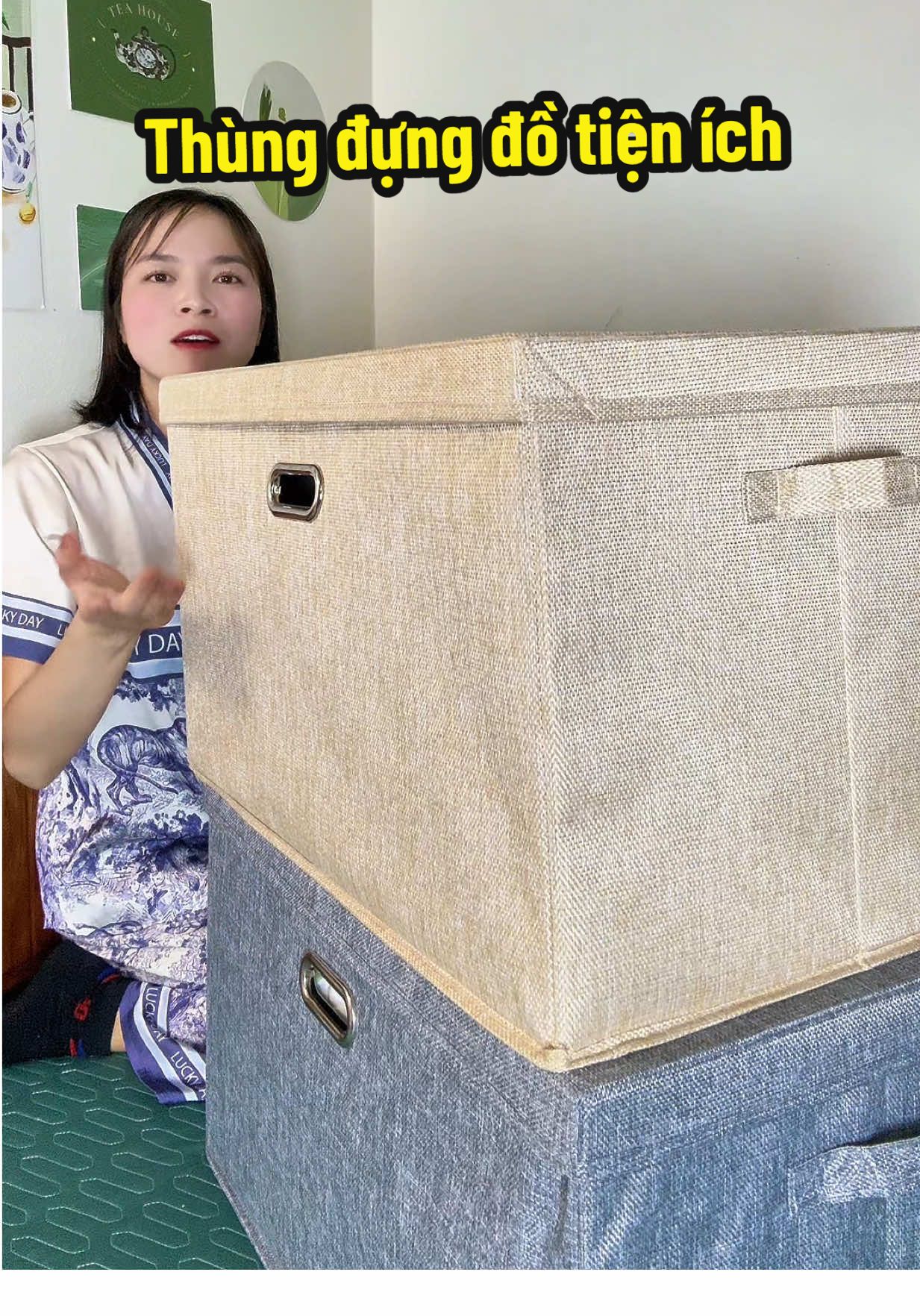 Thùng đựng quần áo có nắp đậy đa năng#thungdungquanao #thungdungdonghe #thungdungdodanang #vanvuive6262 #giadungtienich 