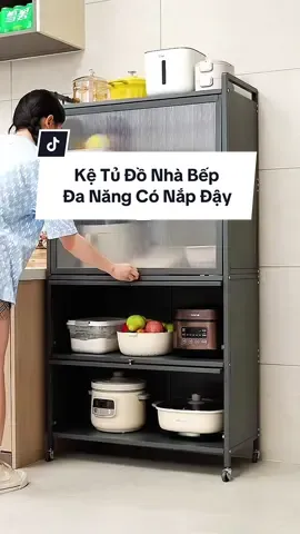 Kệ tủ đồ nhà bếp có nắp đậy đa năng #Giadungnhaquynh #giadungtienich #kedanang #trending #viral 