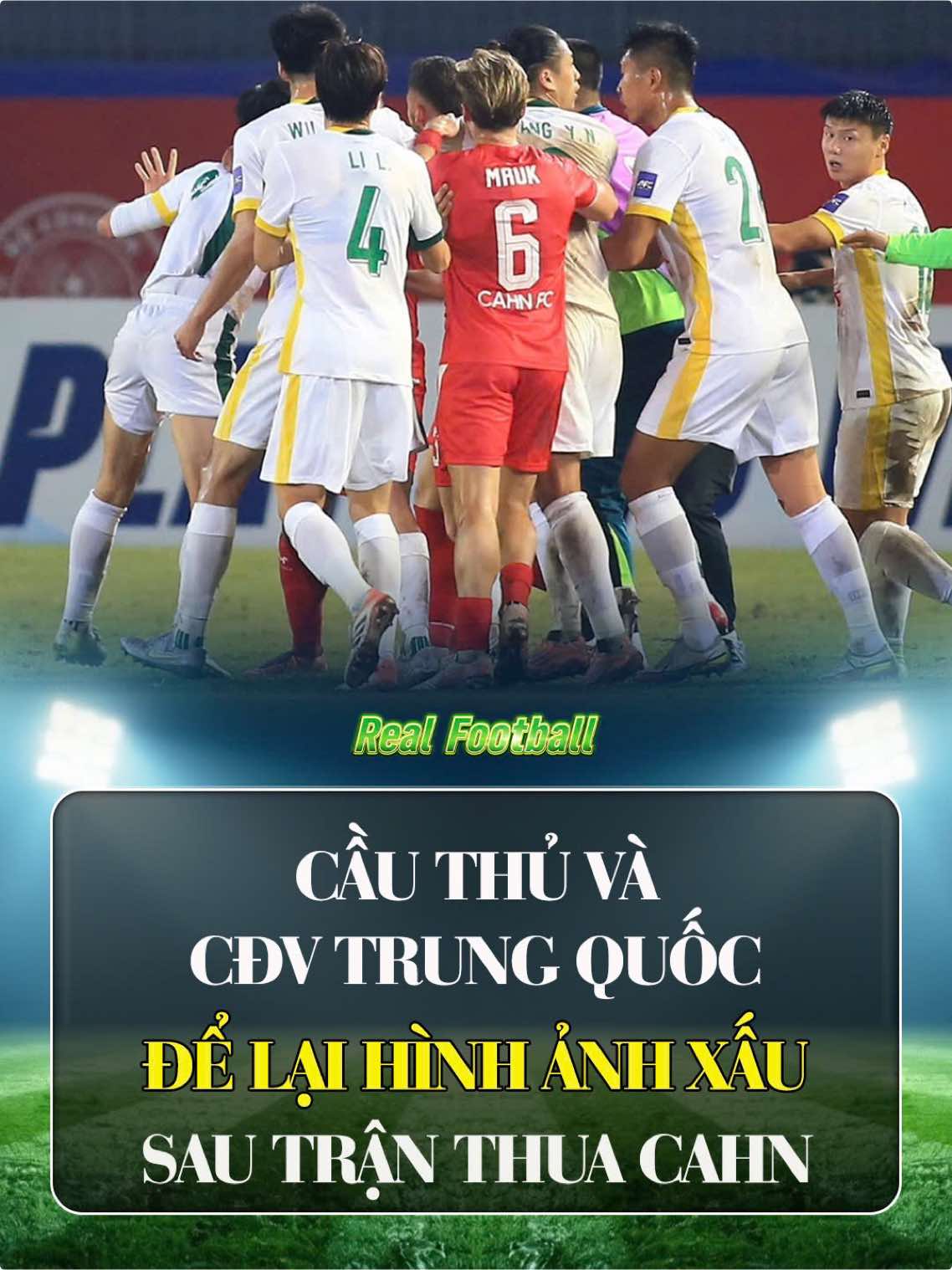 Cầu thủ và cổ động viên Trung Quốc để lại ấn tượng xấu trên sân Hàng Đẫy sau khi Bắc Kinh Quốc An để thua Công An Hà Nội.