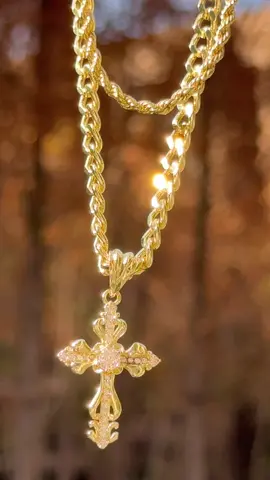 ✨✝️Cross + Initial = meaningful gift she’ll never take off. 💝Shop now with 10% discount.#kissyanjewelry #necklace #crossnecklace #christiantiktok #initialnecklace