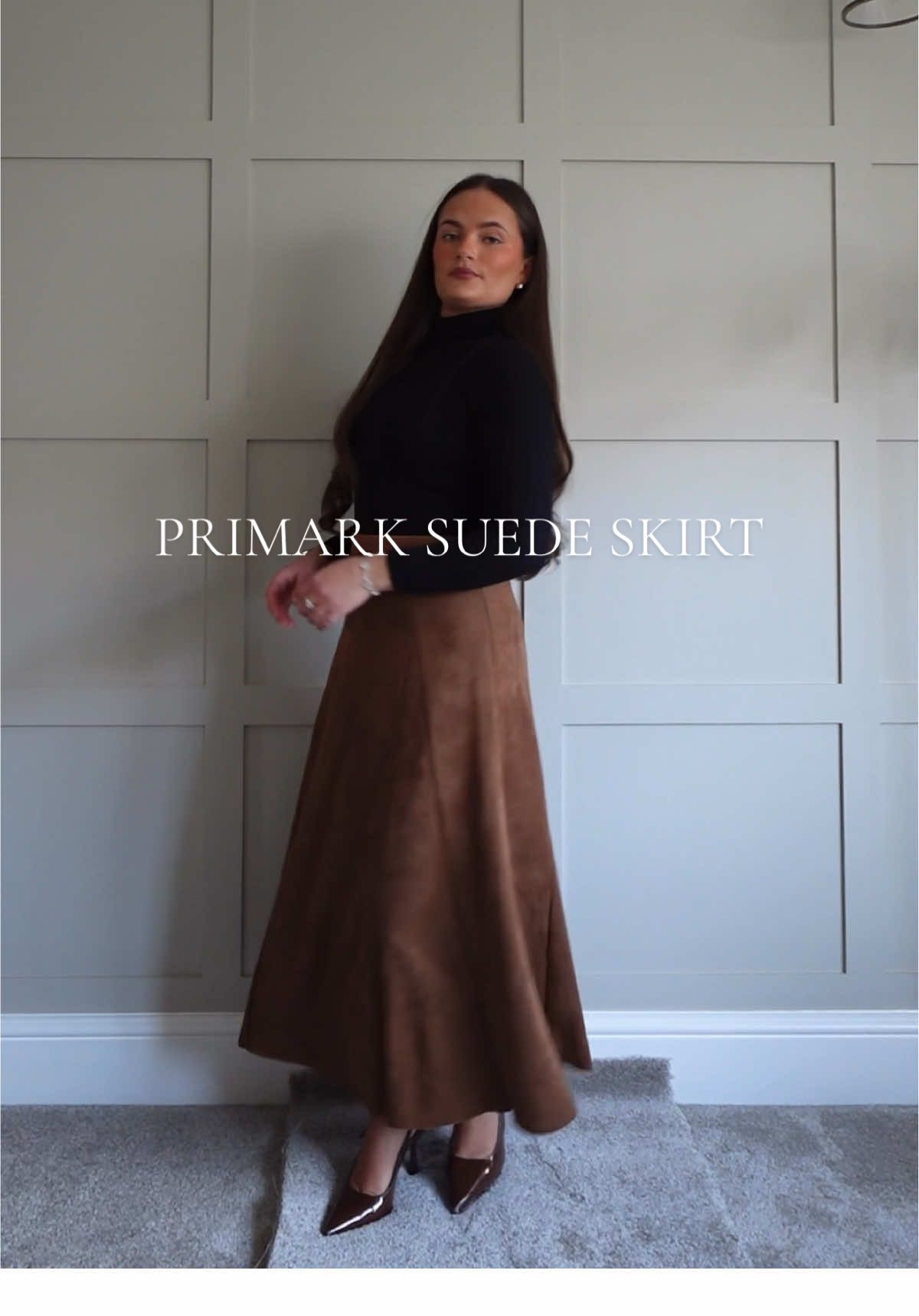 primark new in suede skirt🤎 @Primark #primark #primarknewin #primarkhaul #primarkwinter #primarktryonhaul 