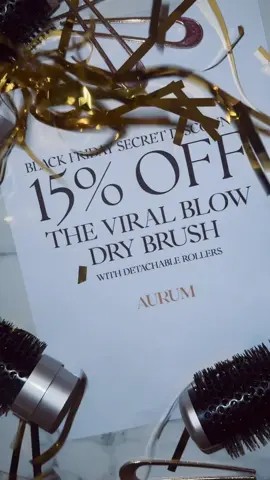 15% OFF the blow dry brush that blows all others away 👀🥂✨ Use code BF15 TODAY ONLY to get the full AirHead powerful dryer, 6 leave-in detachable rollers, hair dry nozzle, 6 clips and 6 u-pins all for just £136 🎉 #bouncyblowdry #blowdrybrush #aurumhairco #athomeblowdry #blowdryroller 