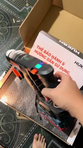 Khoan bê tông mini hukan g1-kbc17 2 chức năng #dienmayanhcua #khoanbetongpin #khoanpin #chanpinphothong 