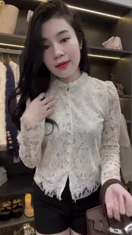 Áo sơmi ren #somi #kimnganreview #moingaymotoutfit 