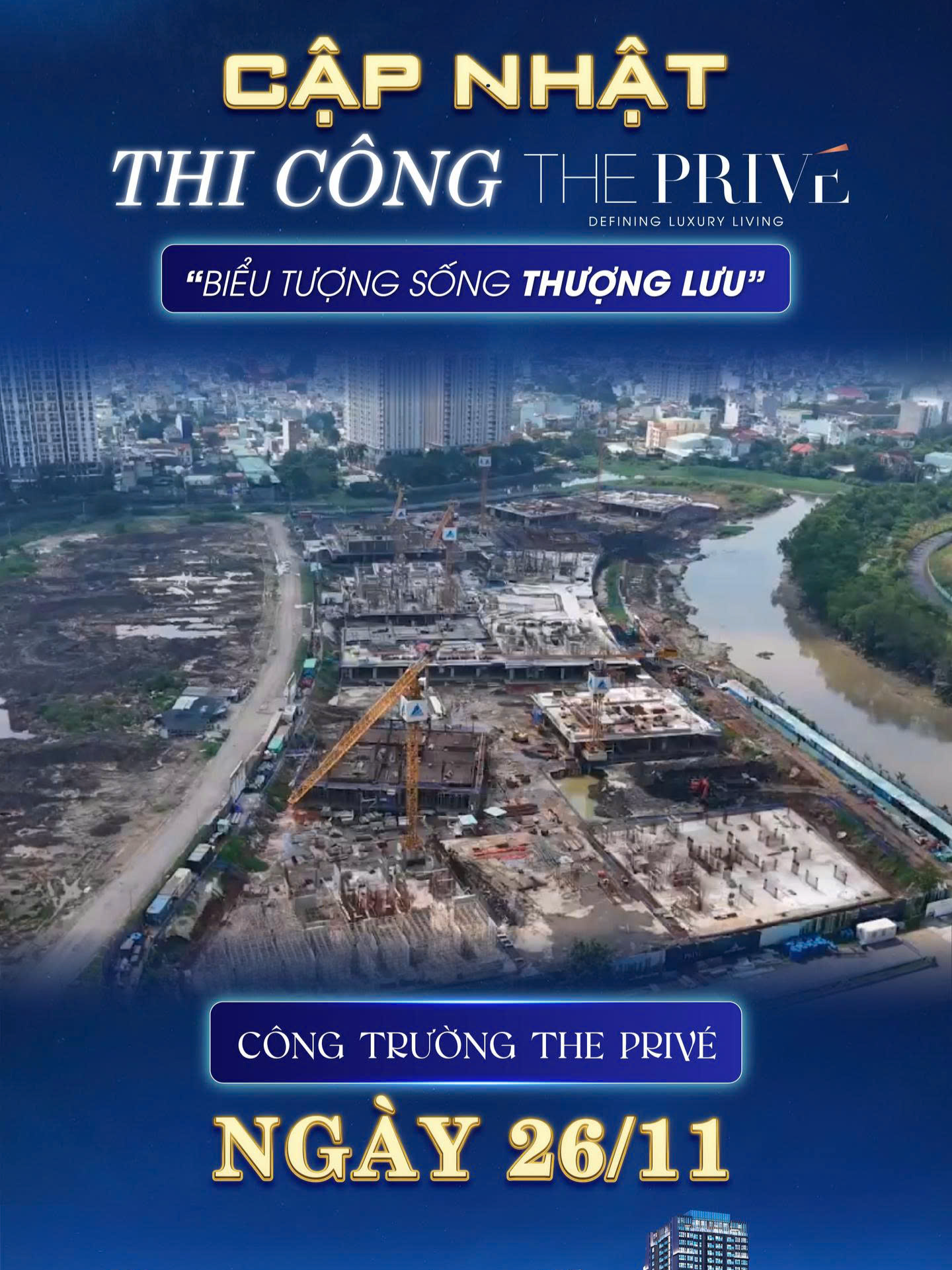 🌟 CẬP NHẬT TIẾN ĐỘ THI CÔNG DỰ ÁN THE PRIVÉ – NGÀY 26/11 🌟 “Biểu tượng sống thượng lưu” giữa lòng TP.HCM đang được kiến tạo từng ngày! 📸 Hình ảnh flycam mới nhất từ công trường The Privé vừa được ghi nhận, ghi dấu bước tiến vững chắc của dự án trong hành trình hình thành biểu tượng sống đẳng cấp. 🚧 Công trường đã đổ bê tông sàn tầng 2 – cột mốc quan trọng thể hiện nỗ lực không ngừng nghỉ của đội ngũ thi công để đảm bảo tiến độ – chất lượng – an toàn theo đúng kế hoạch. #UniHomes #UniReview #theprivéphase2 #BatDongSanHangSang #DatXanhGroup #batdongsan #canhocaocap #bdstphcm