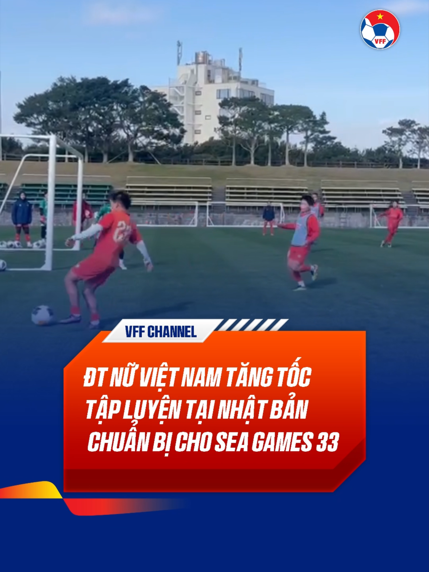 Đội tuyển nữ Việt Nam tiếp tục duy trì nhịp độ tập luyện tích cực trong chuyến tập huấn tại Nhật Bản. Toàn đội đã sẵn sàng cho hành trình tranh tài tại SEA Games 33 với sự tập trung cao và tinh thần nghiêm túc #VFF #SportsOnTikTok #vffchannel #SEAGAmes2025 #doituyennuvietnam