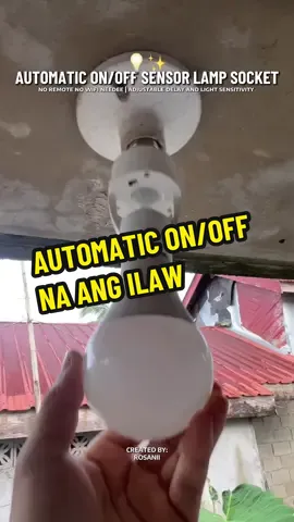 Replying to @crisapiag3 High tech na talaga mga ilaw ngayon, Automatic on/off na 💡✨ #motionsensorlight #motionsensorlights #motionsensor #sensorlamp #bulbsocket