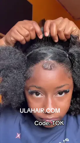 Cute buns with half wig install😍It’s our Burmese curly styled by our doll @C@ndy._.Bre@d🍭🩵🎀 So cute looks! Wig name: ULH052 in bio link and use code “ TOK” to get $$ saved🔥 #halfwig #gluelesswig #ulahair #buns #hairtutorial 