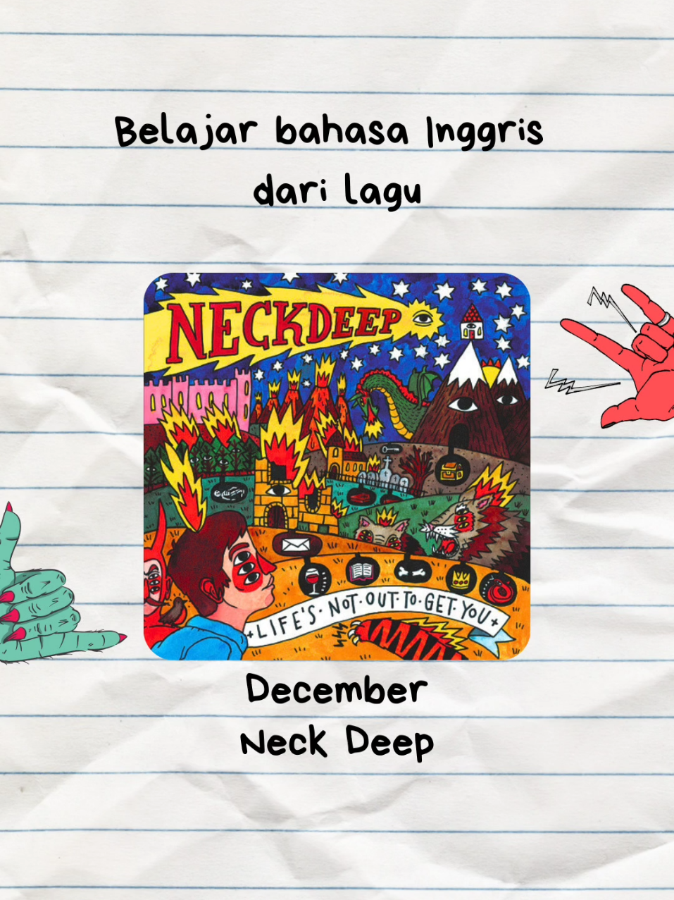 Day 64 belajar bahasa Inggris dari lagu December Neck deep  #december #neckdeep #lirikterjemahan #belajarbahasainggris #fyp 
