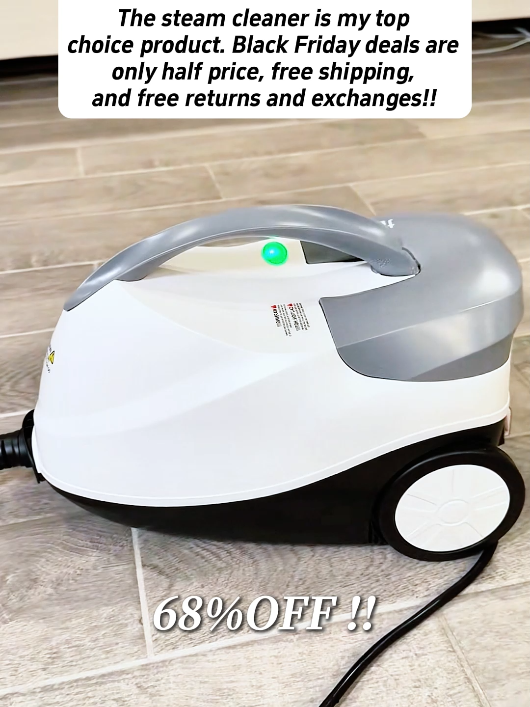 We don't need to use irritating chemicals to clean our house! The steam cleaner is my top choice product. Black Friday deals are only half price, free shipping, and free returns and exchanges!!#tiktokshopblackfriday #steamcleaner #cleaningtiktok #tiktokshopcybermonday #MomsofTikTok #tiktokmademebuyit #phueut #momlife