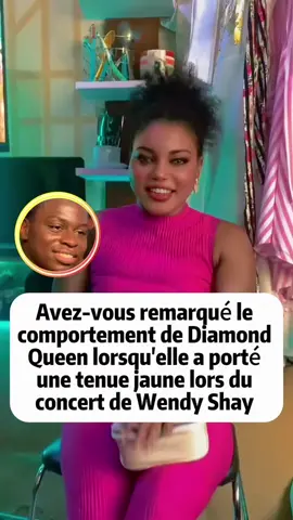 Avez-vous remarqué le comportement de Diamond Queen lorsqu'elle a porté une tenue jaune lors du concert de Wendy Shay ? Pour devenir la gagnante finale, elle a utilisé trois techniques spéciales #fyp #celebrity #news #wendyshay #diamondqueen 