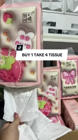 Sulit sa dami netong hanging tissue dahil naka Buy1 take 4 na sha, cute pa ng design ❤️✨ #buy1take4tissue #lampure #tissuecuterabbit #lampurehangingtissue #fyp 