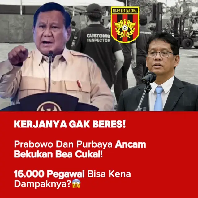 Atas izin Presiden Prabowo Subianto, Menteri Keuangan Purbaya Yudhi Sadewa berencana akan bekukan Direktorat Jenderal Bea Cukai! Salah satu pertimbangannya karena buruknya citra Bea Cukai di mata publik! Tapi serius nih ada 16.000 pegawai Bea Cukai yang akan dirumahkan?😱 #purbaya #prabowo #beacukai #beacukaiindonesia #pegawai 