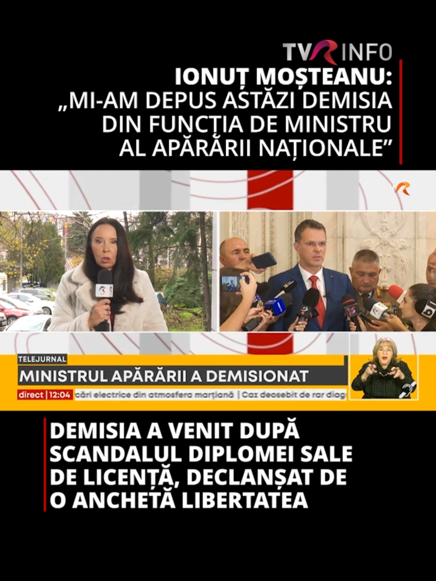 Demisia lui Ionuț Moșteanu vine la șase luni după ce a preluat funcția de ministru al Apărării. El și-a anunțat colegii de partid, într-o ședință, că urmează să demisioneze, iar apoi a făcut anunțul oficial printr-o postare pe Facebook. Demisia a venit după scandalul diplomei sale de licență, declanșat de o anchetă Libertatea #news #fyp #foryoupage❤️❤️ #tvrinfo #Romania #aparare #CV #fals #studii #Universitate #IonutMosteanu #demisie