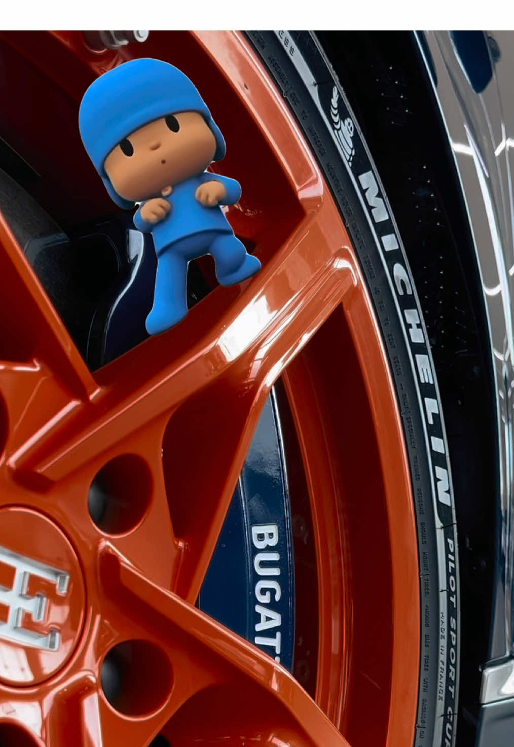 Pocoyo on a Bugatti 🔥 #pocoyo #trend #bugatti #chiron #supersport 