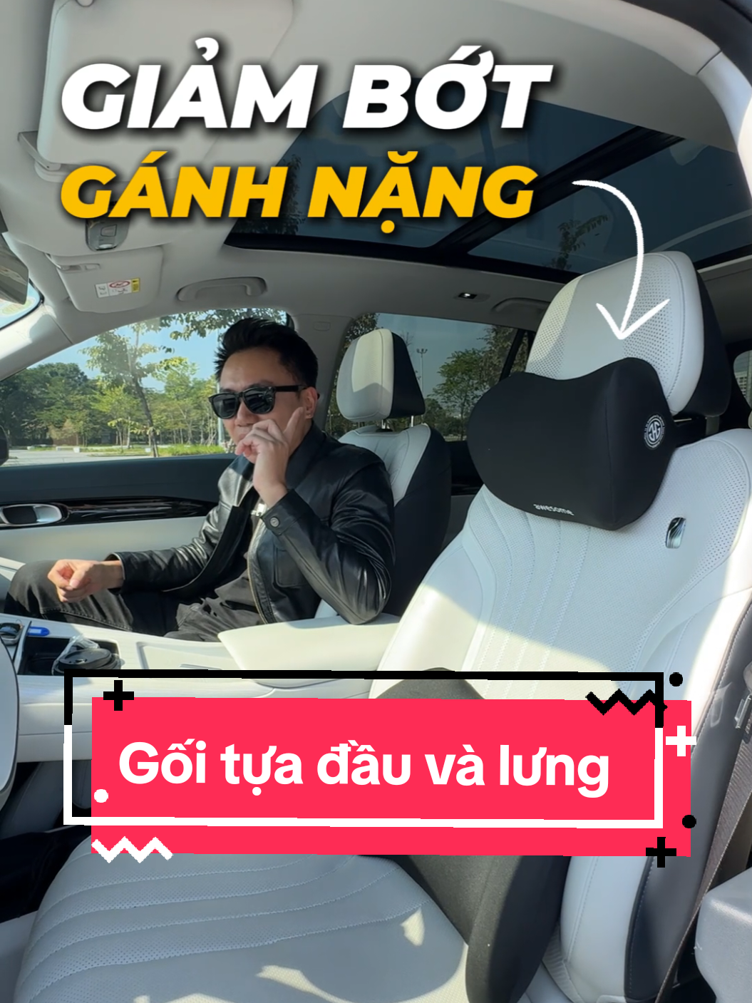 Gối tựa đầu và lưng có thể giúp cho cơ thể bạn giảm bớt gánh nặng #Kenz #Gearup #Gearupvn #goituadauoto 