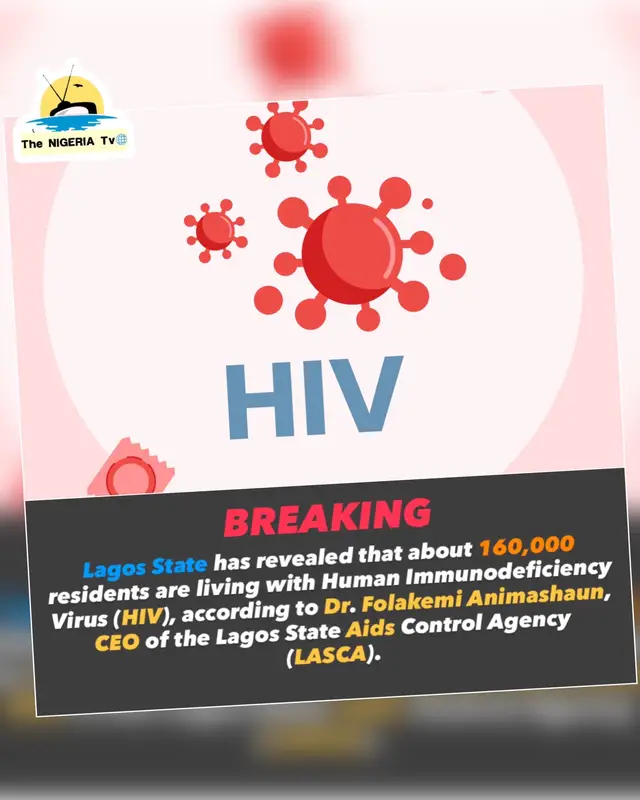 Lagos State has revealed that about 160,000 residents are living with Human Immunodeficiency Virus (HIV), according to Dr. Folakemi Animashaun, CEO of the Lagos State Aids Control Agency (LASCA). NOTE: This page does not support any form of violence, Stay safe out there Ooo. Follow us @the_nigeria_tv to stay updated! . . . . #thenigeriatv #follow #fyp #foryou #nigeria         