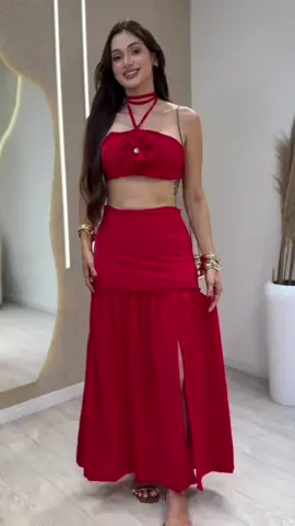 Conjunto Longo 358 ✨ Alfaiataria Moda Blogueira Verão ##conjunto##modafeminina##saia##cropped##promocao