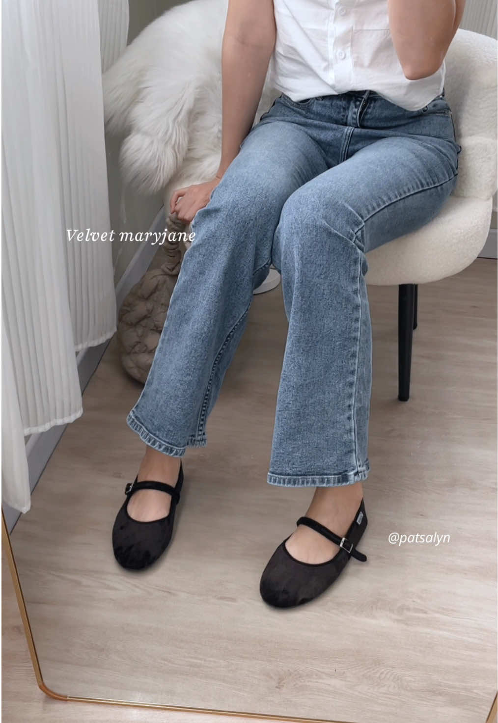 รองเท้าแมรี่เจนสีดำน่ารักๆ ผ้ากำมะหยี่เงาสวย🖤🐈‍⬛ #รองเท้าแมรี่เจน #รองเท้าแฟชั่น #รองเท้าผู้หญิง 