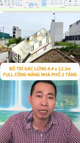 Bố trí gác lửng 4,4 x 12,3m full công năng…!#nhadepaudo #audolamnhadep #binhthien #thietkenhadep #thicongnhabinhthuan  