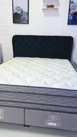 Cama Box Casal Colchão OrtoFirm + Box 138x188x71 Double Face Espuma D45 Cinza. Link nos comentários 