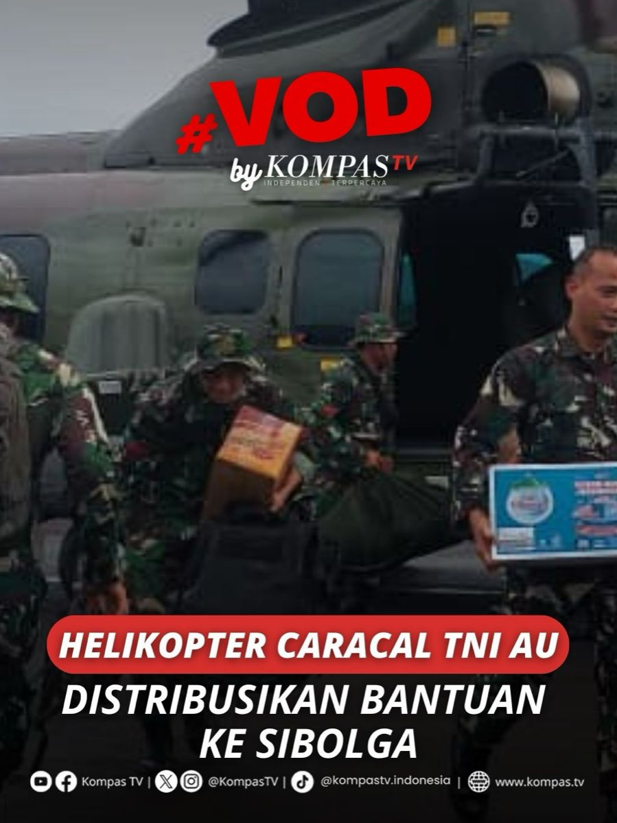 Inilah kondisi terkini pantauan udara Kota Sibolga. Helikopter Caracal H-225M TNI Angkatan Udara dengan nomor registrasi H-2215 mendistribusikan bantuan ke wilayah Sibolga pada Jumat (28/11/2025). Helikopter yang dipiloti oleh Kapten Pnb Anterio bersama Letda Pnb Kevin itu berhasil mengangkut 2.200 kilogram logistik dalam dua sortie penerbangan menuju sejumlah titik terdampak. Bantuan yang dikirim meliputi sembako, air minum, sarden, gula, mie instan, minyak goreng, serta perlengkapan khusus seperti popok dan pembalut. Kadispenau Marsma TNI I Nyoman Suadnyana, S.T., M.M., menegaskan komitmen TNI AU untuk mendistribusikan bantuan secepat mungkin kepada masyarakat terdampak bencana. Tuliskan komentarmu dan dapatkan berita terkini lainnya di www.kompas.tv serta youtube.com/kompastv #VODKompasTV