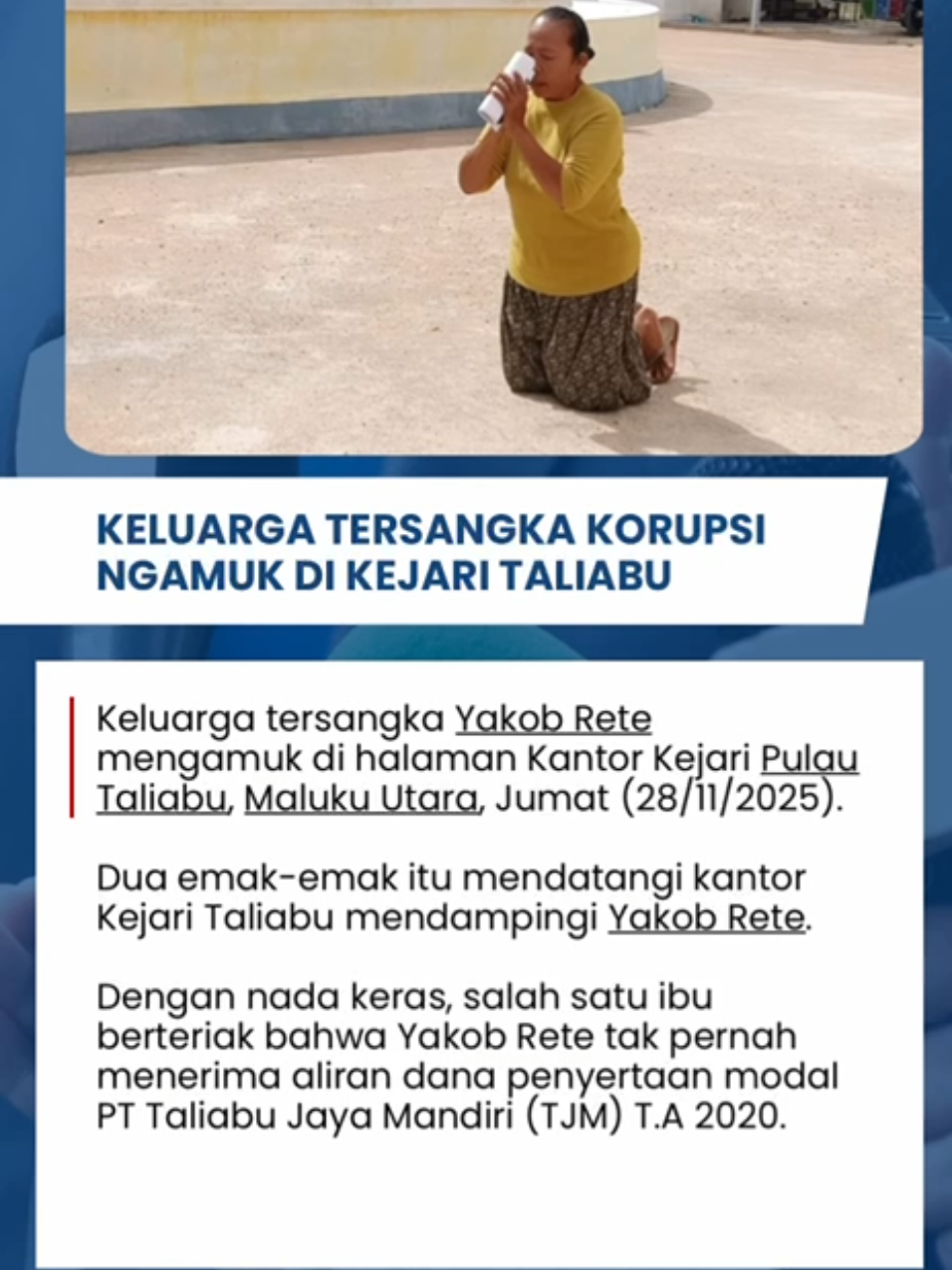 Ia pun menegaskan bahwa saudaranya mendapat imbas dari perlakuan tersangka lainnya yakni Nona Subang. 