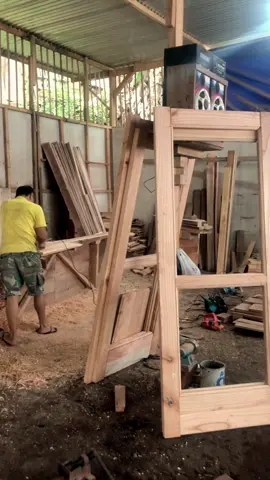 Progress, tor monitor🚪#tukangkusen #woodworking #tukangkayu #pintuminimalis #rumahminimalis 