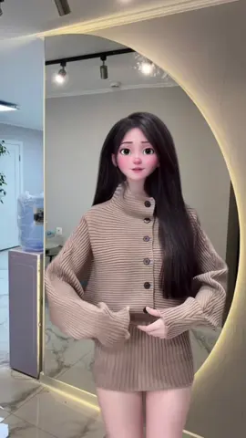 Set áo len cổ cao phối chân váy #xuhuongtiktok #setxinh #reviewdoxinh #đohottrendhotglir🛍️🛍️ 