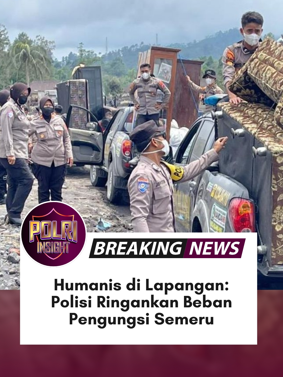 Polri membantu evakuasi barang-barang pengungsi Semeru dan memberikan pendampingan psikososial bagi anak-anak untuk memulihkan trauma. Sinergi dilakukan bersama BPBD, relawan, dan pemerintah daerah demi memastikan penanganan berjalan cepat dan humanis. #Semeru #Polisi #Polri #PolriPresisi #Humanis #PenangananBencana
