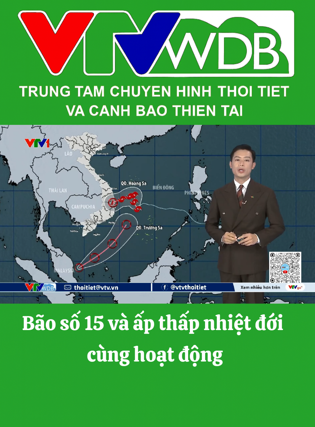 Dự báo thời tiết 19h45 - 28/11/2025 | Bão số 15 và áp thấp nhiệt đới cùng hoạt động | VTVWDB #dubaothoitiet #dbtt #vtvwdb 