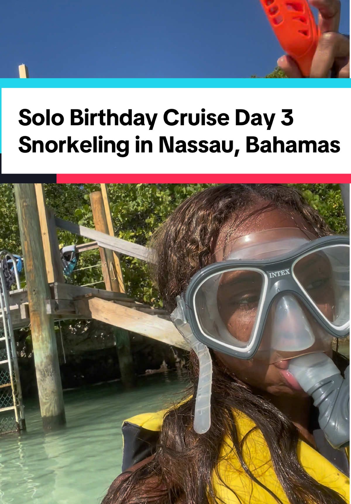 First cruise Day 3 : just got to Nassau Bahamas, I have a excursion planned with stingrays today . LETS DO IT ! 😅❤️🤭