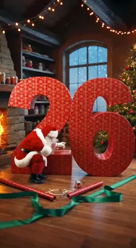 26 DAYS! 🎁 FOLLOW TO STAY ON THE NICE LIST!🎅 #christmascountdown #christmas #christmastok #santa #giftwrapping 