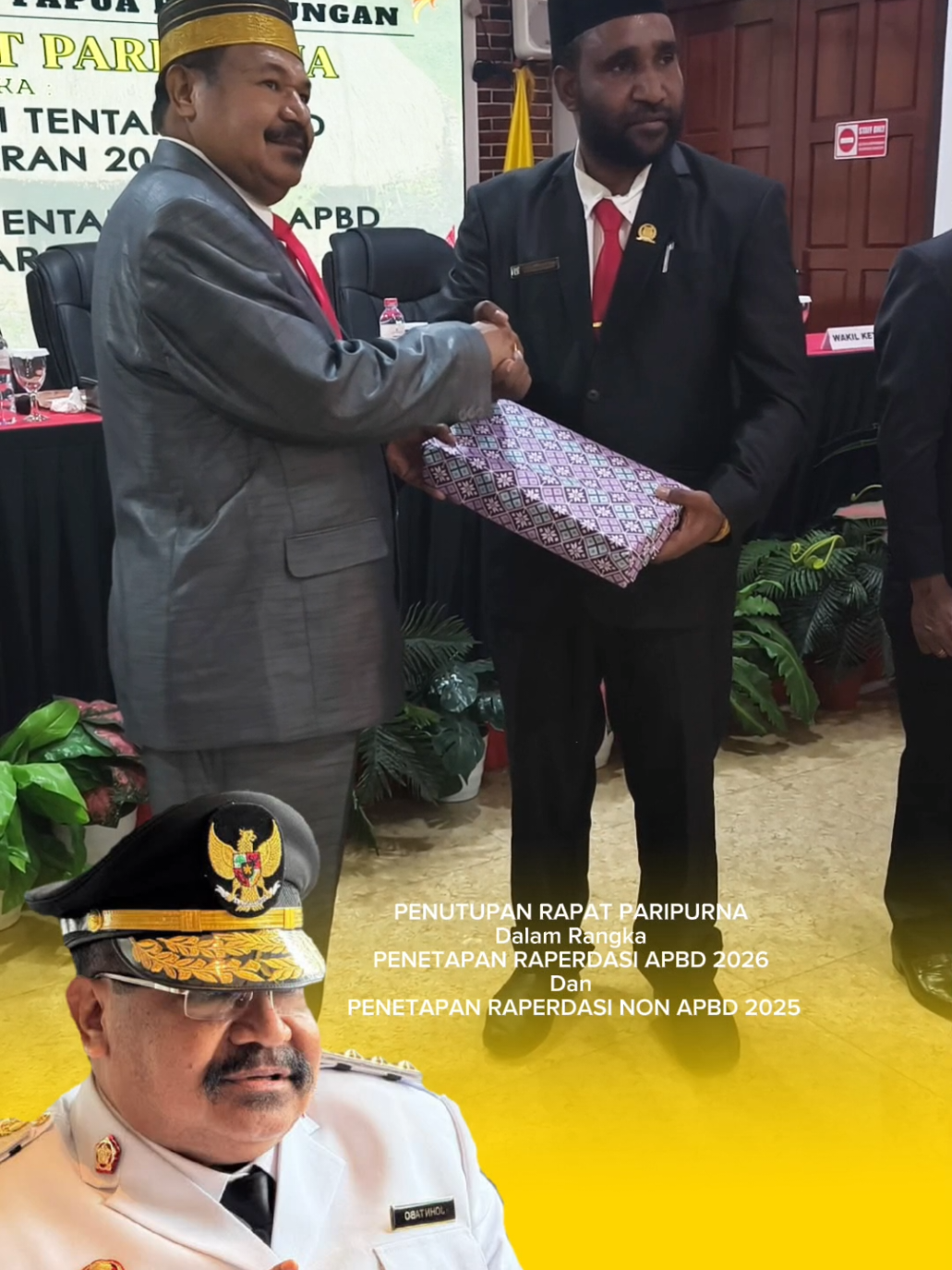 Gubernur Papua Pegunungan Dr.(HC) John Tabo, SE.,MBA Menghadiri Penutupan Rapat Paripurna Dalam Rangka Pentapan Raperdasi APBD 2026 dan Penetapan Raperdasi Non APBD 2025.  #johntabo #gubernur #papuapegunungan #apbd #dprpapuapegunungan 