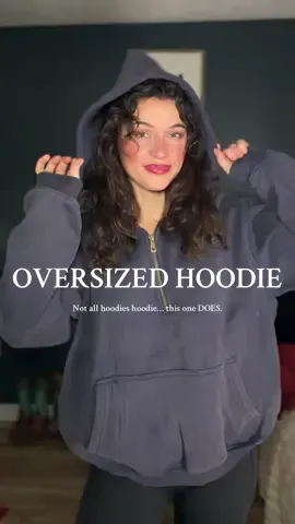 This oversized quarter-zip hoodie hoodies the right way - the perfect slouchy hood, soft fabric, and that effortless throw-on fit 😮‍💨 #TikTokShopBlackFriday #TikTokShopCyberMonday #fashiondeals #quarterziphoodie #TikTokShopCreatorPicks 