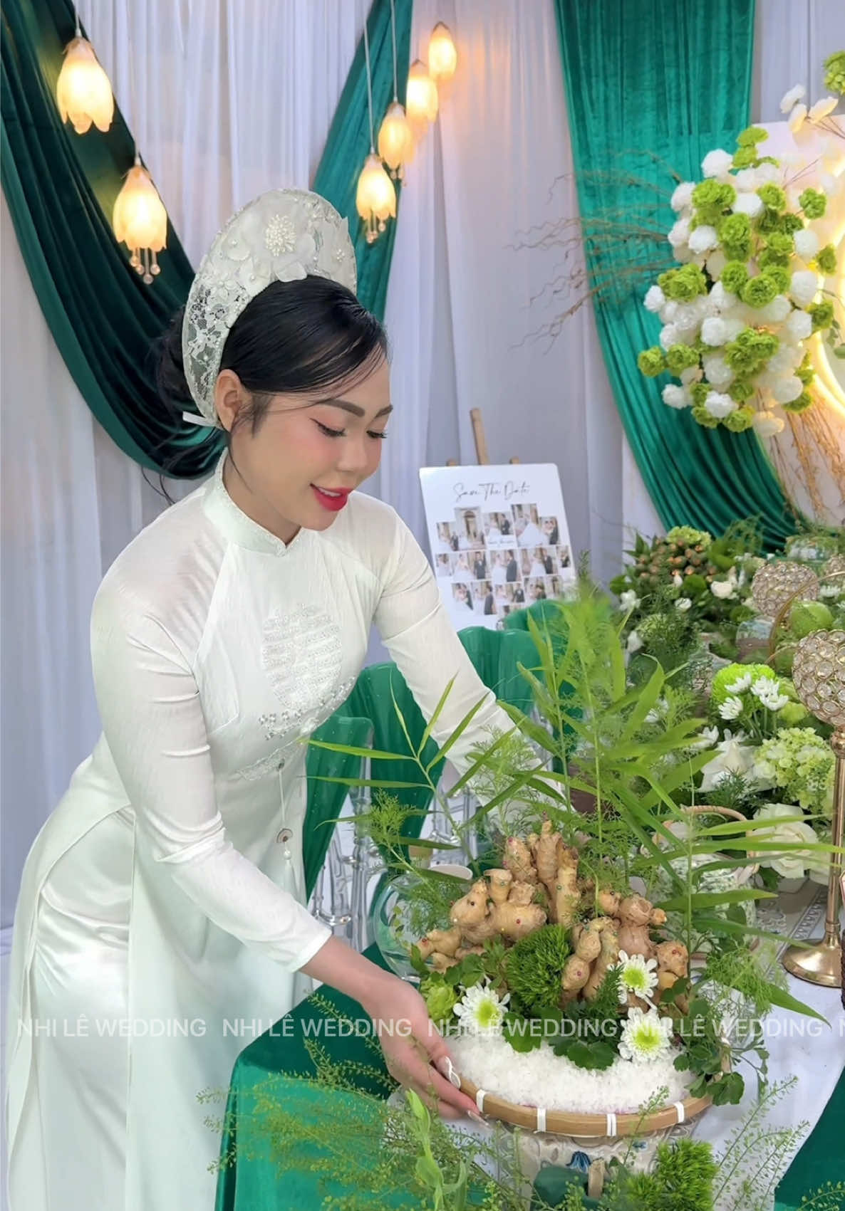 Chén muối đĩa gừng do chính tay cô dâu tự làm để chào đón họ nhà trai và vị hôn phu của mình. 10 điểm cho sự chu đáo này! #NhiLê_CáiBè  #NhiLê_AnTháiTrung  #NhiLê_MỹLong  #TiềnGiang  #ĐồngTháp 