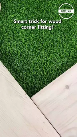 Smart trick for wood corner fitting #DIY #woodcorner #fitting