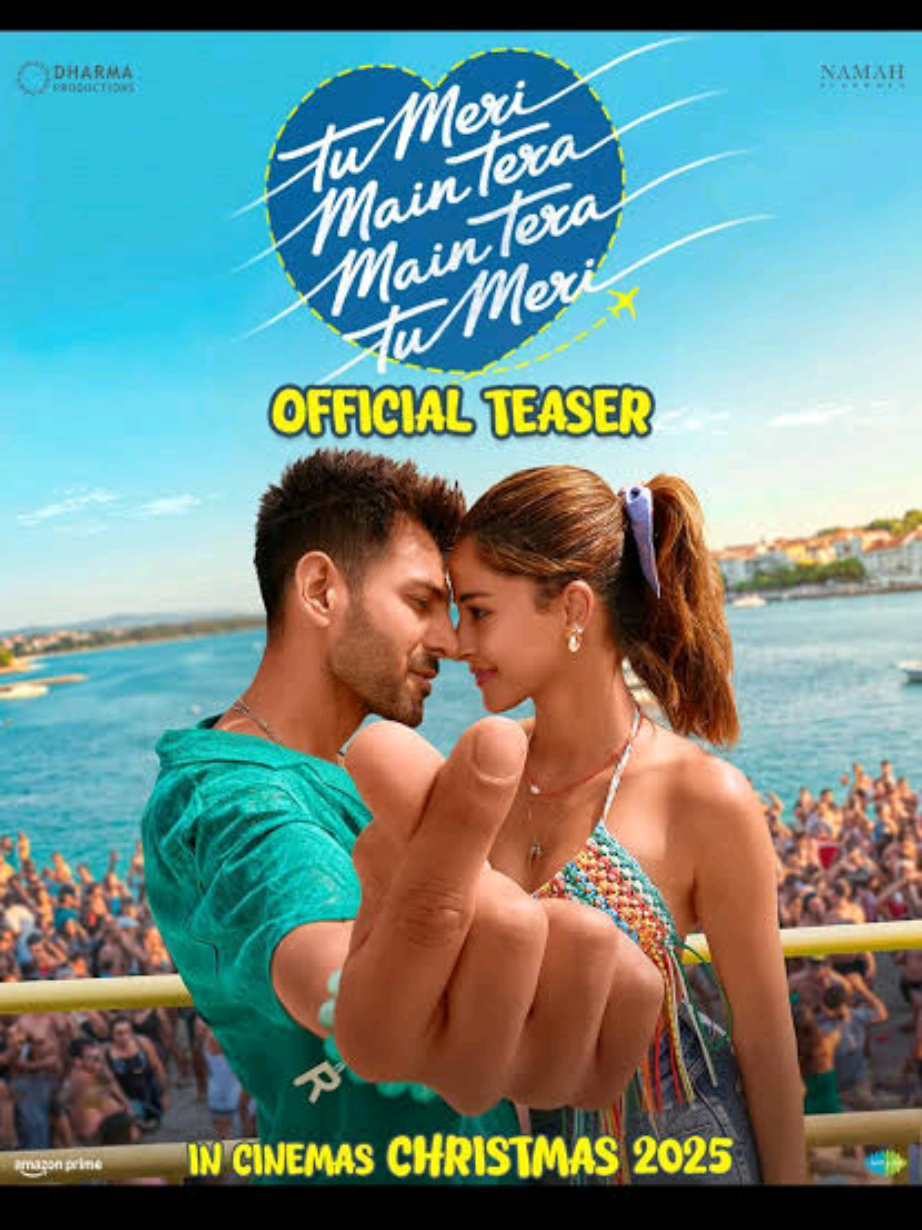 Love, beats, and undeniable chemistry — presenting Tu Meri Main Tera title track sung by the iconic duo Vishal Dadlani & Shekhar Ravjiani, featuring Kartik Aaryan and Ananya Panday in a gripping tale of love Dharma Productions & Namah Pictures present A Namah Pictures production  Starring Kartik Aaryan and Ananya Panday Directed by Sameer Vidwans Produced by Karan Johar, Adar Poonawalla, Apoorva Mehta, Bhumika Tewari, Shareen Mantri Kedia, Kishor Arora Written by Karan Shrikant Sharma Music by Vishal - Sheykhar Choreography- Remo D’Souza Credits: Singers- Vishal Dadlani, Shekhar Ravjiani Lyrics- Anvitaa Dutt Music Producer- Abhijit Nalani Recorded Mixed & Mastered By: Abhishek Khandelwal (YRF Studios),  Assistant Engineer - Dileep Nair (YRF Studios) #TuMeriMainTeraMainTeraTuMeri​  #KartikAaryan​  #AnanyaPanday​ #VishalDadlani​ #ShekharRavjiani​ ​  ​ 