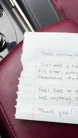 This is how you present your  car for Service.  Thank you sir 