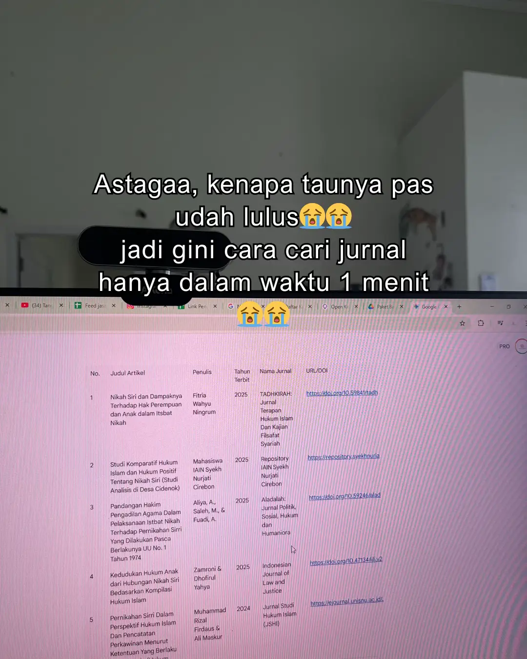 Kenapa sih ga ada yang kasih tau dari dulu?😭😭🙏🏼 tau gitu aku bisa cumlaude dulu ya Allah ini tips aku dapat dari kating kalau cari jurnal pakai prompt AI yang sudah dilatih, dan hasilnya BOBMM asli semua tidak ada link tipu-tipu yang mau promptnya juga bisa komen 