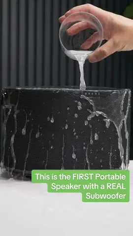 The Brane X breaks the laws of physics. Portable speakers lie about bass. They claim to have subwoofers. They really don't. I ran live sound for concerts. I know what it takes to get bass that hits your chest: huge enclosures or tons of power. @Brane Audio fit an actual subwoofer into this 12-hour battery-powered package. Other speakers' bass falls flat in comparison. The Brane X hits 15Hz in my tests and even shakes my room! Crazy! It's waterproof, supports AirPlay 2, Spotify, and is Alexa-ready, too. A rare Cyber Sale is happening now. Click the link in bio to get the deal before it's too late. #ad #BraneAudio #BraneX #Audiophile #BluetoothSpeaker