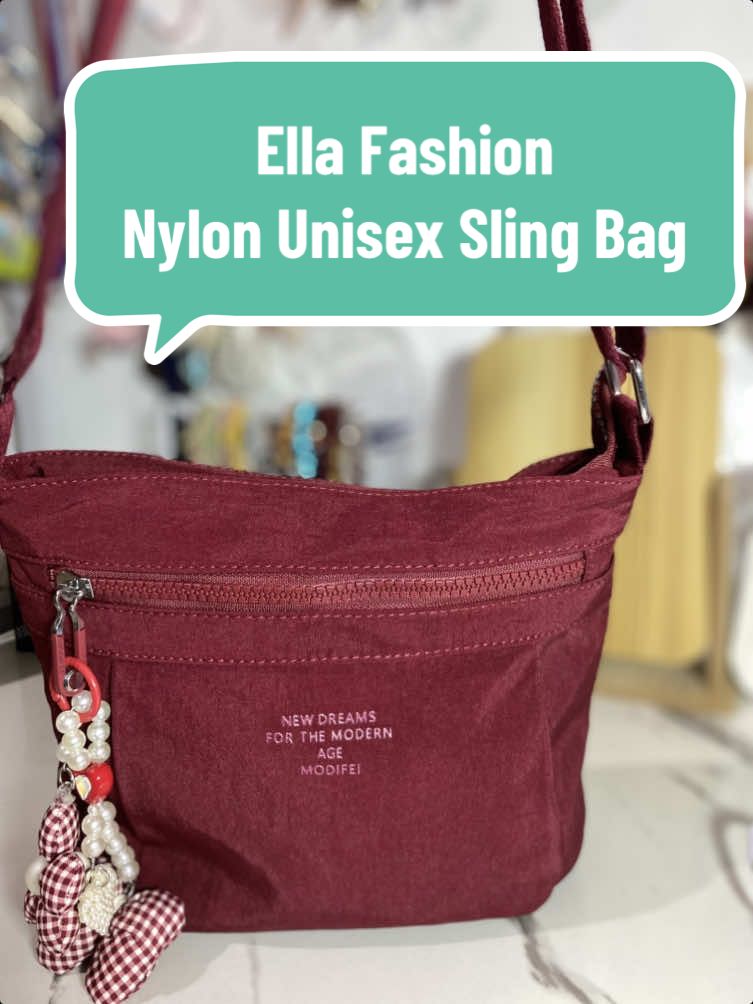 Nylon Sling Bag for men and women. Sling bag from Ella Fashion. #bag #slingbag #unisexbag #bags @ELLA FASHION.PH 