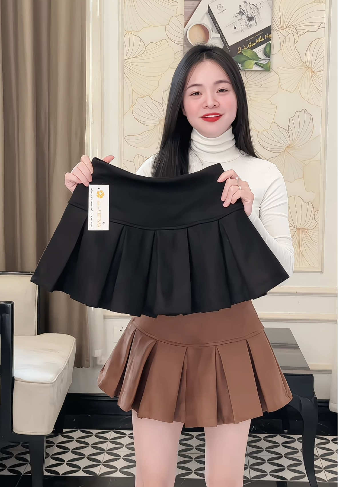 Chân váy xếp ly #thoitrangnu #nguyetmun #chanvayxeply 