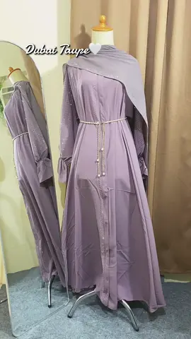 Dubai Taupe🤍 #abayadubai #abaya #taupe #abayastyle #abayalebaran 