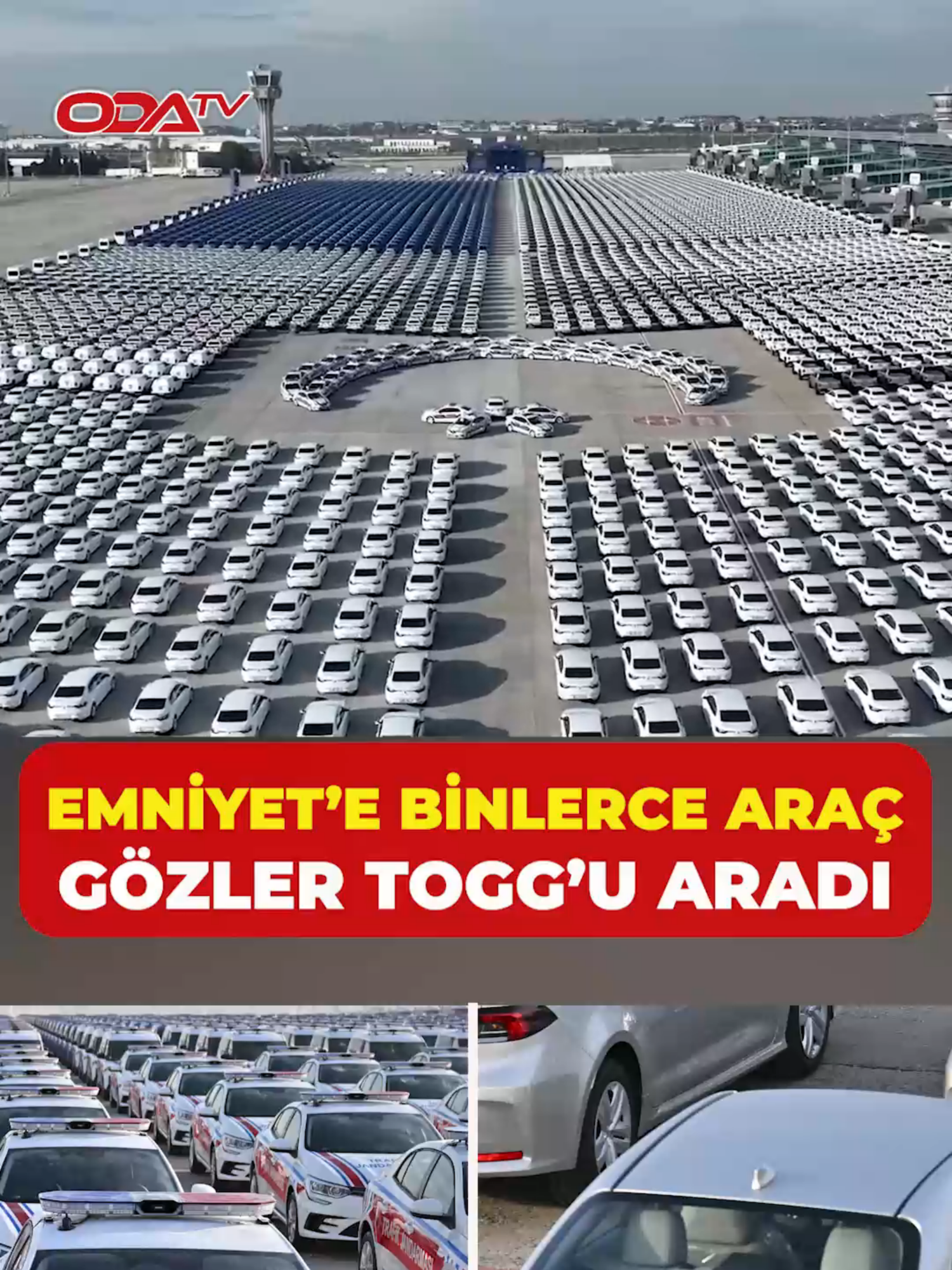 Görüntüler Atatürk Havalimanı'ndan. Binlerce yeni araç, güvenlik kurumlarına teslim edildi. Peki bunların ne kadarı yerli otomobil TOGG? Jandarma, emniyet ve sahil güvenlik için 9200 sıfır araç satın alındı. Cumhurbaşkanı Recep Tayyip Erdoğan, katıldığı törenle bu kurumlara teslim edilen yeni araçların amacını açıkladı.