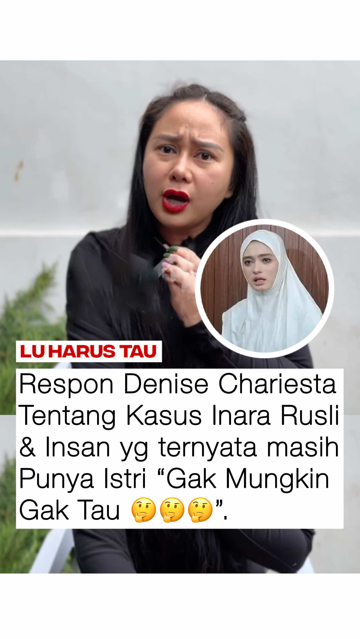 KOMENTAR DENISE CHARIESTA TENTANG KASUS INARA RUSLI 🤔 #denisechariesta #inararusli #insanulfahmi #klarifikasivior15menit #viral 