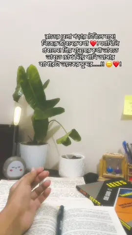 রাতের বেলা পড়ার টেবিলে বসে! নিজের জীবনের কথা ❤️‍! ফ্যামিলি প্রবলেম! প্রিয় মানুষের কথা ভাবতে ভাবতে চোখ দিয়ে পানি আসার ব্যাপারটা ভয়ংকর সুন্দর.....!! 🙂❤️‍!#fyp #foryou #foryoupage #viral #viralvideo 